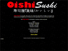 Tablet Screenshot of oishi-sushi.com